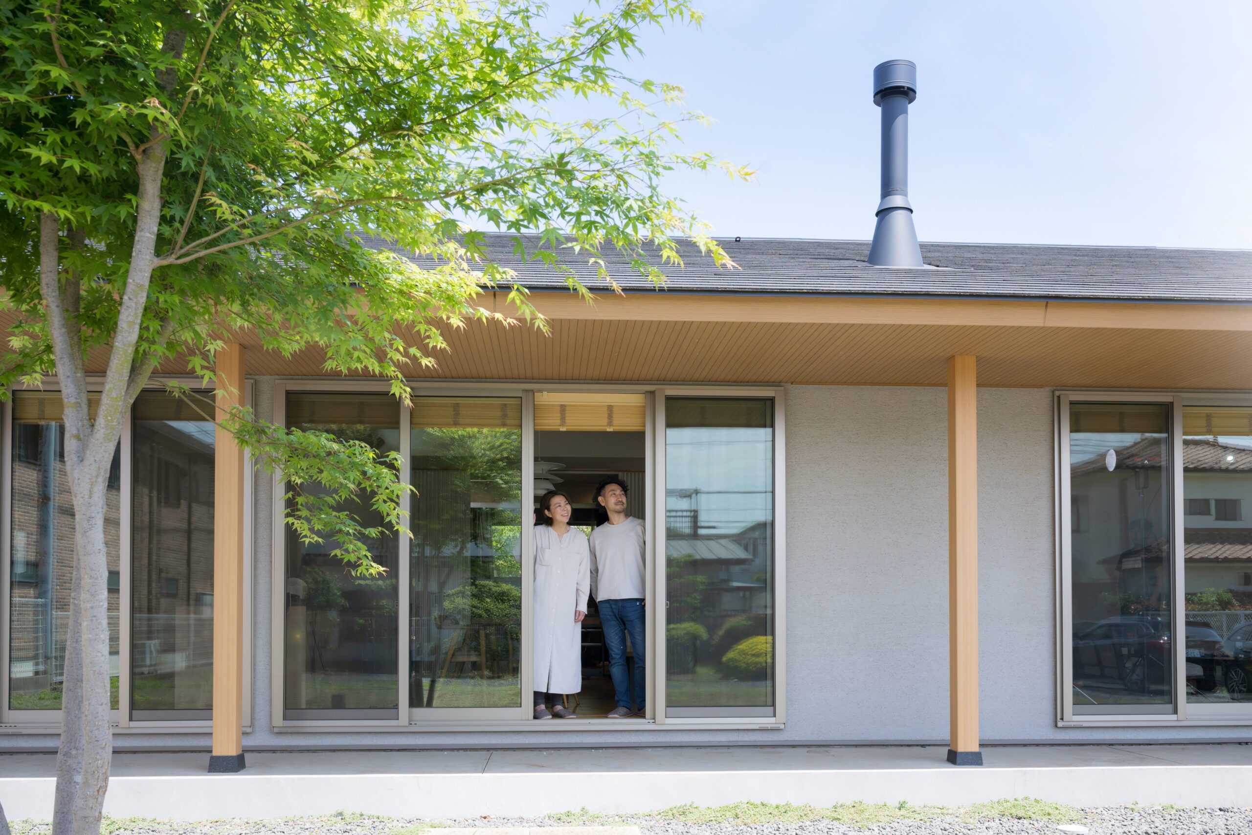 庭に面した建物